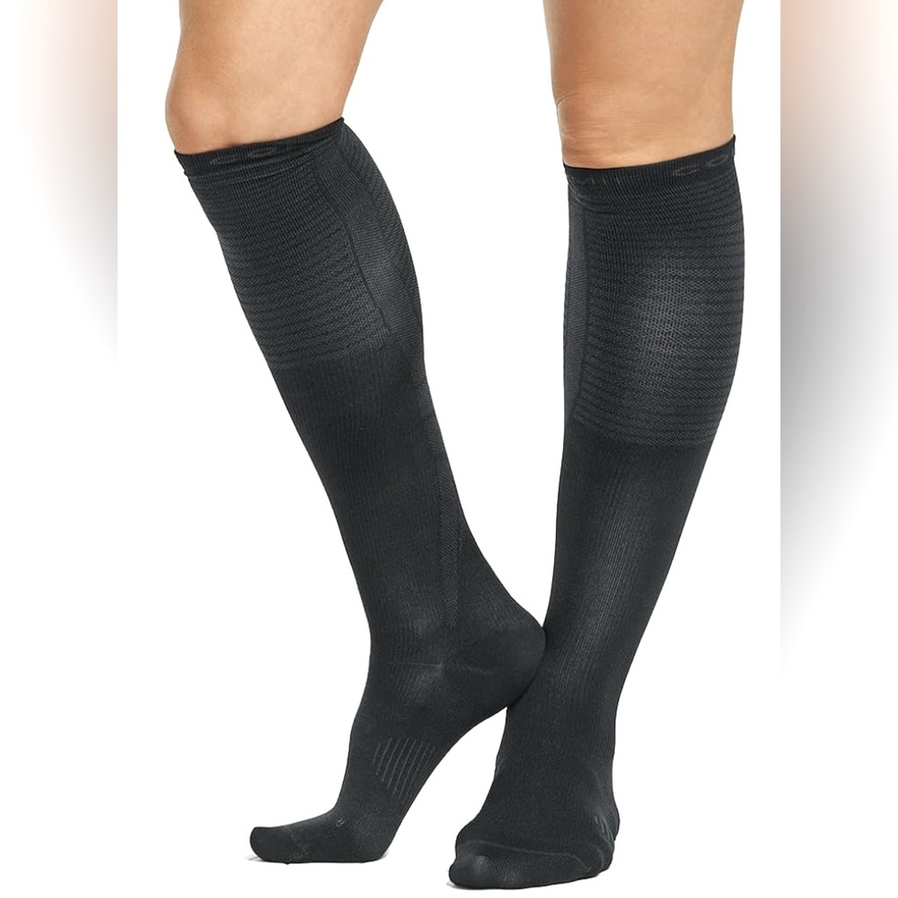 Tommie Copper Compression Socks - Charcoal Gray - Over the Calf